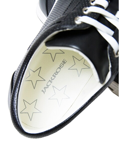 JACKROSE（ジャックローズ）の「【スタイリスト井上氏監修】PUパンチングローカットスニーカー（シューズ・メンズ・ブラック/ホワイト・M/L）」の17枚目の写真