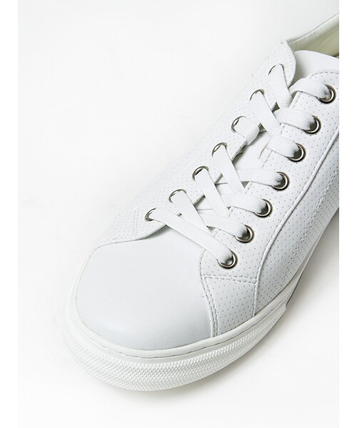 JACKROSE（ジャックローズ）の「【スタイリスト井上氏監修】PUパンチングローカットスニーカー（シューズ・メンズ・ブラック/ホワイト・M/L）」の6枚目の写真