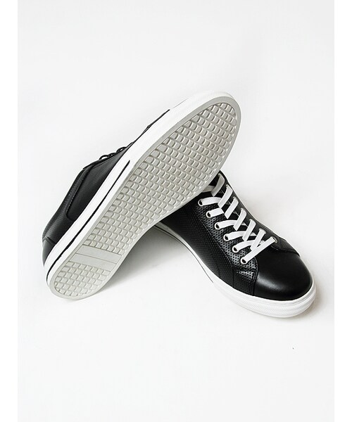 JACKROSE（ジャックローズ）の「【スタイリスト井上氏監修】PUパンチングローカットスニーカー（シューズ・メンズ・ブラック/ホワイト・M/L）」の18枚目の写真