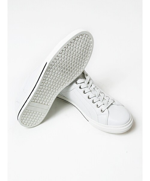 JACKROSE（ジャックローズ）の「【スタイリスト井上氏監修】PUパンチングローカットスニーカー（シューズ・メンズ・ブラック/ホワイト・M/L）」の10枚目の写真