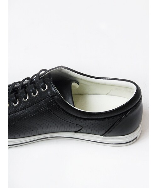 JACKROSE（ジャックローズ）の「【スタイリスト井上氏監修】PUパンチングローカットスニーカー（シューズ・メンズ・ブラック/ホワイト・M/L）」の15枚目の写真