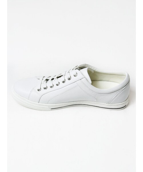 JACKROSE（ジャックローズ）の「【スタイリスト井上氏監修】PUパンチングローカットスニーカー（シューズ・メンズ・ブラック/ホワイト・M/L）」の4枚目の写真