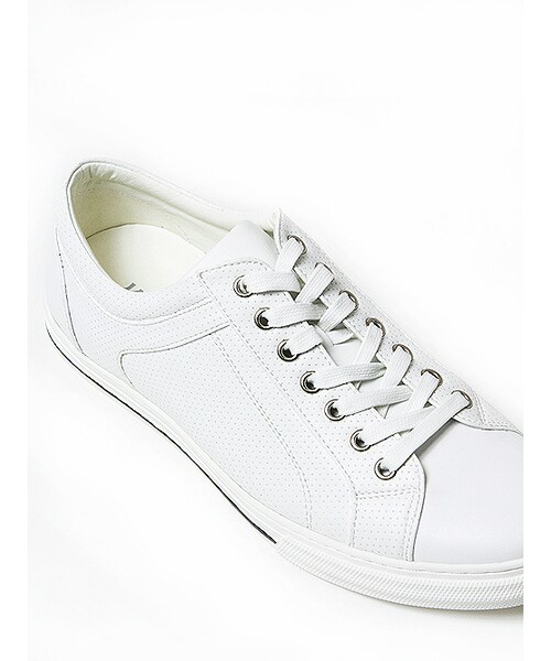 JACKROSE（ジャックローズ）の「【スタイリスト井上氏監修】PUパンチングローカットスニーカー（シューズ・メンズ・ブラック/ホワイト・M/L）」の5枚目の写真