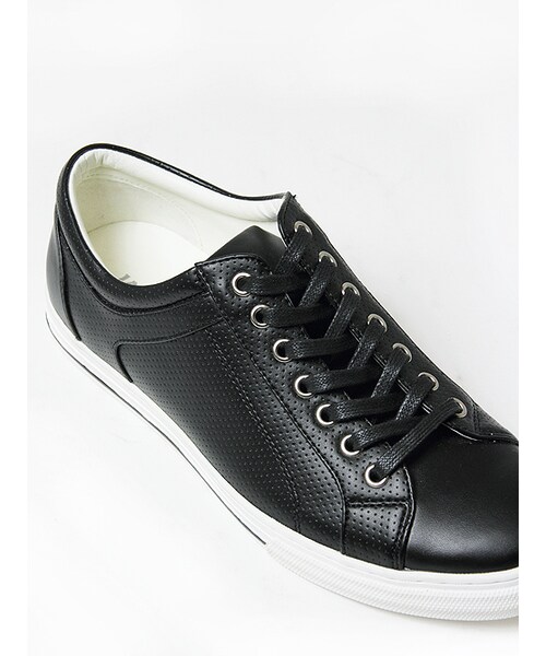 JACKROSE（ジャックローズ）の「【スタイリスト井上氏監修】PUパンチングローカットスニーカー（シューズ・メンズ・ブラック/ホワイト・M/L）」の13枚目の写真