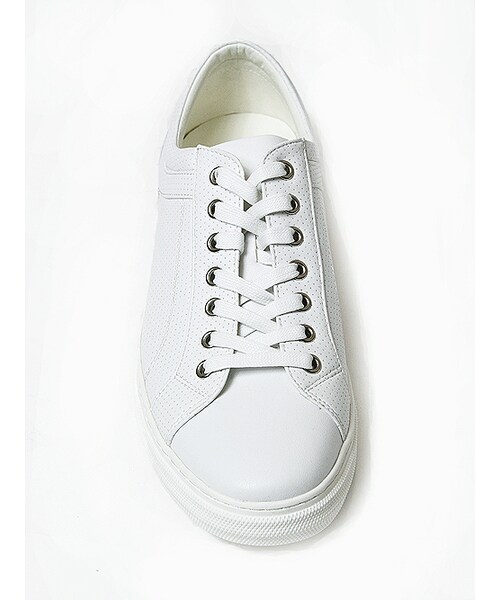 JACKROSE（ジャックローズ）の「【スタイリスト井上氏監修】PUパンチングローカットスニーカー（シューズ・メンズ・ブラック/ホワイト・M/L）」の3枚目の写真