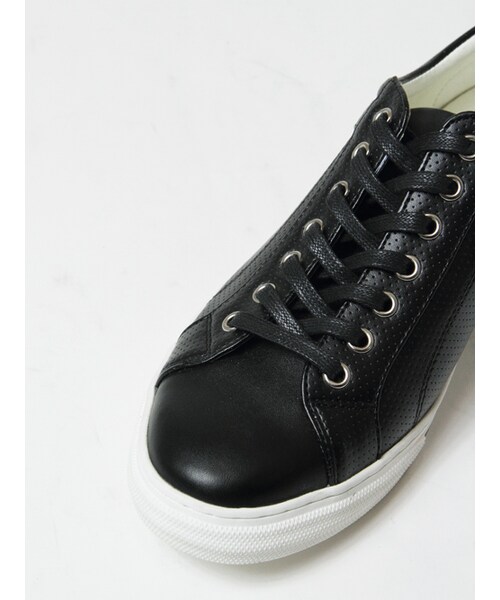 JACKROSE（ジャックローズ）の「【スタイリスト井上氏監修】PUパンチングローカットスニーカー（シューズ・メンズ・ブラック/ホワイト・M/L）」の14枚目の写真
