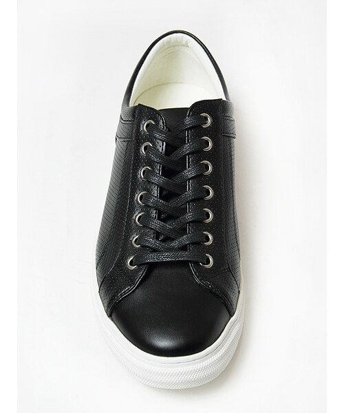 JACKROSE（ジャックローズ）の「【スタイリスト井上氏監修】PUパンチングローカットスニーカー（シューズ・メンズ・ブラック/ホワイト・M/L）」の11枚目の写真