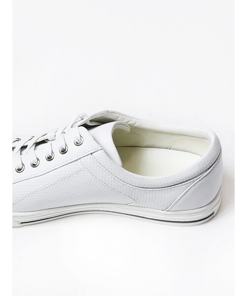 JACKROSE（ジャックローズ）の「【スタイリスト井上氏監修】PUパンチングローカットスニーカー（シューズ・メンズ・ブラック/ホワイト・M/L）」の7枚目の写真