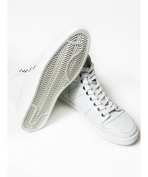 JACKROSE(ジャックローズ)の「【スタイリスト井上氏監修】PUパンチングミッドスニーカー(シューズ・メンズ・ブラック/ブラック×レッド/ホワイト・M/L)」の10枚目の写真