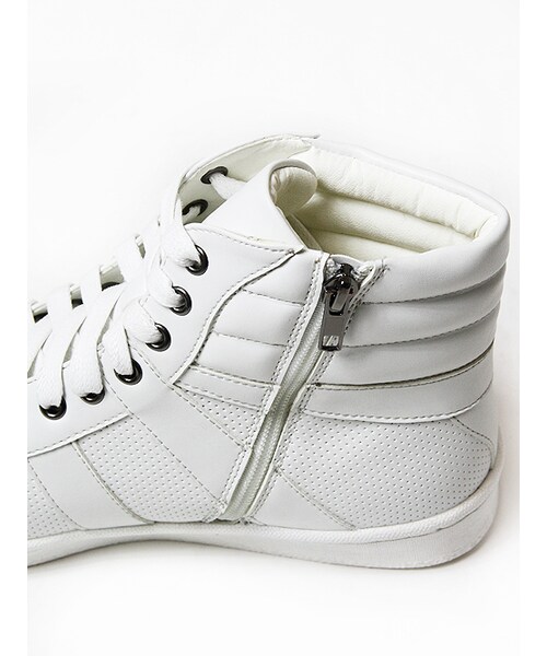 JACKROSE(ジャックローズ)の「【スタイリスト井上氏監修】PUパンチングミッドスニーカー(シューズ・メンズ・ブラック/ブラック×レッド/ホワイト・M/L)」の9枚目の写真