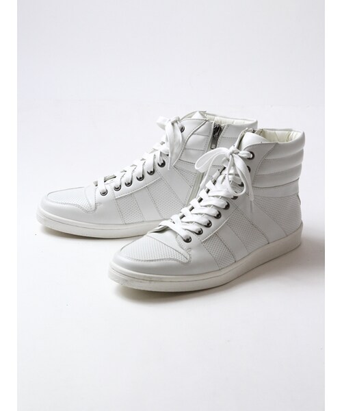 JACKROSE(ジャックローズ)の「【スタイリスト井上氏監修】PUパンチングミッドスニーカー(シューズ・メンズ・ブラック/ブラック×レッド/ホワイト・M/L)」の2枚目の写真