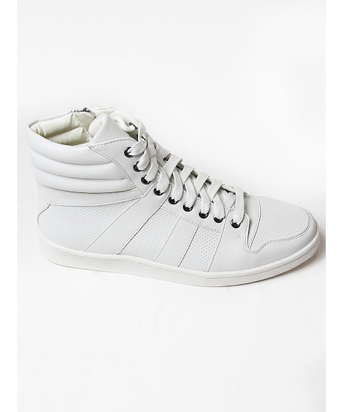 JACKROSE(ジャックローズ)の「【スタイリスト井上氏監修】PUパンチングミッドスニーカー(シューズ・メンズ・ブラック/ブラック×レッド/ホワイト・M/L)」の5枚目の写真