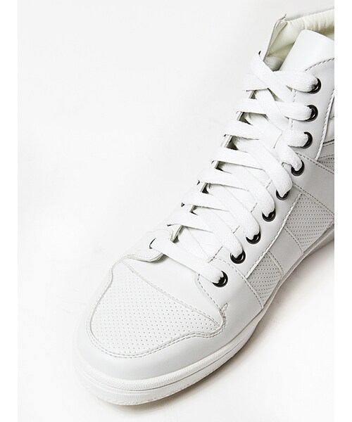 JACKROSE(ジャックローズ)の「【スタイリスト井上氏監修】PUパンチングミッドスニーカー(シューズ・メンズ・ブラック/ブラック×レッド/ホワイト・M/L)」の8枚目の写真