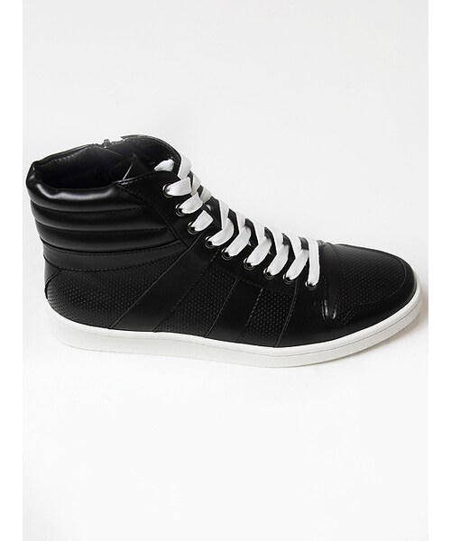 JACKROSE(ジャックローズ)の「【スタイリスト井上氏監修】PUパンチングミッドスニーカー(シューズ・メンズ・ブラック/ブラック×レッド/ホワイト・M/L)」の14枚目の写真