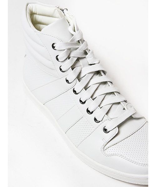 JACKROSE(ジャックローズ)の「【スタイリスト井上氏監修】PUパンチングミッドスニーカー(シューズ・メンズ・ブラック/ブラック×レッド/ホワイト・M/L)」の7枚目の写真