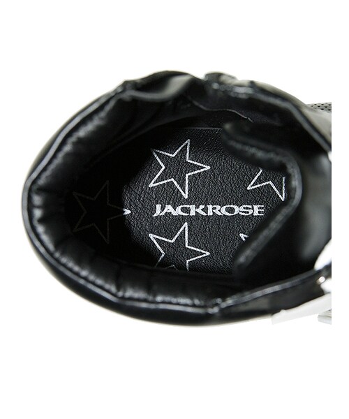JACKROSE(ジャックローズ)の「【スタイリスト井上氏監修】PUパンチングミッドスニーカー(シューズ・メンズ・ブラック/ブラック×レッド/ホワイト・M/L)」の20枚目の写真