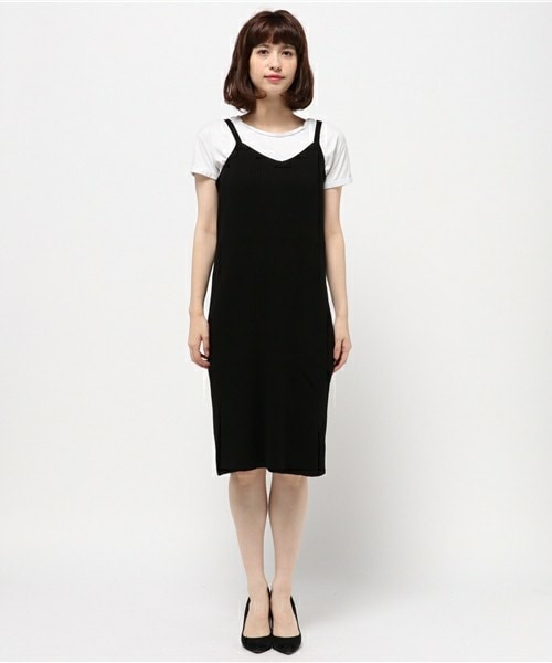 archives（アルシーヴ）の「リブキャミニットワンピース（ワンピース・レディース・ブラック/グレー/ブラウン/カーキ・MEDIUM）」の5枚目の写真