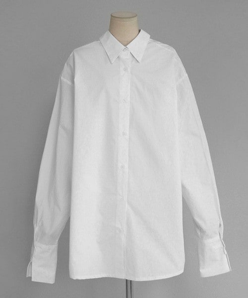 DHOLIC（ディーホリック）の「ロングカフスバックボタンビッグシャツ（シャツ/ブラウス・レディース・マスタード/ホワイト/ライトカーキ・FREE）」の2枚目の写真