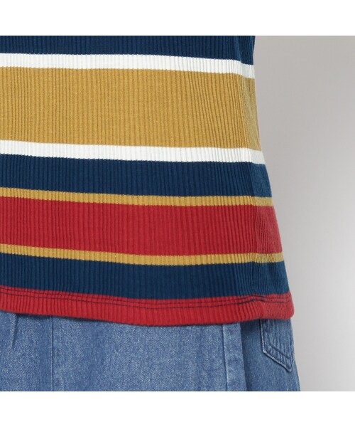 OZOC（オゾック）の「テレコボートネックカットソー（トップス・レディース・キャメル/オフホワイト/イエロー系/オレンジ・その他）」の11枚目の写真