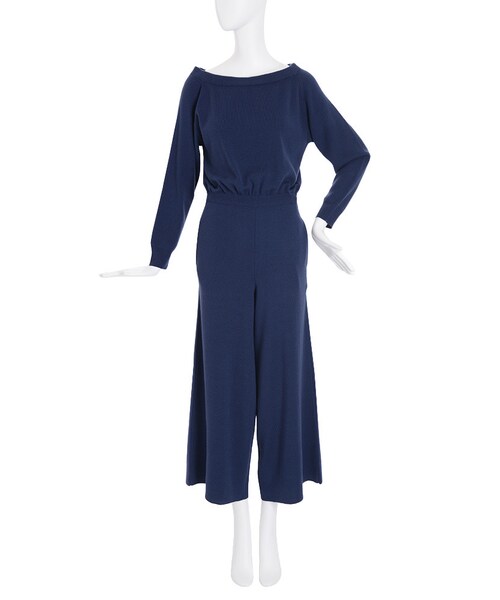 EVRIS（エヴリス）の「オフショルニットオールインワン（オールインワン・サロペット・レディース・グレー/ブラック/ブルー）」の8枚目の写真