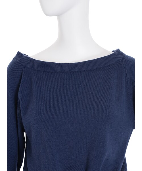 EVRIS（エヴリス）の「オフショルニットオールインワン（オールインワン・サロペット・レディース・グレー/ブラック/ブルー）」の12枚目の写真