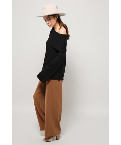 plage（プラージュ）の「《予約》ラシーナ/ACE ワイドパンツ（パンツ・ブラック/ブラウン/グリーン・34/36/38）」の6枚目の写真