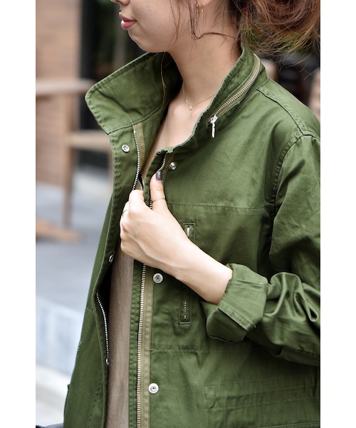 Spick & Span(スピックアンドスパン)の「Cギャバジン ロングM65◆(ジャケット/アウター・カーキ・36/38)」の20枚目の写真