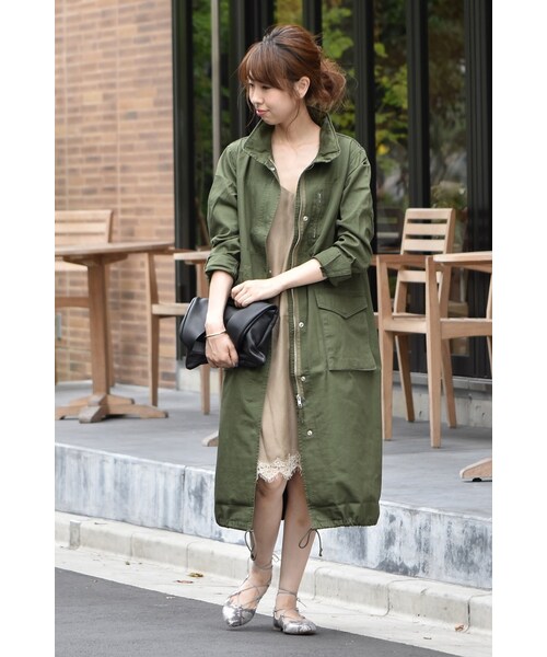 Spick & Span(スピックアンドスパン)の「Cギャバジン ロングM65◆(ジャケット/アウター・カーキ・36/38)」の17枚目の写真