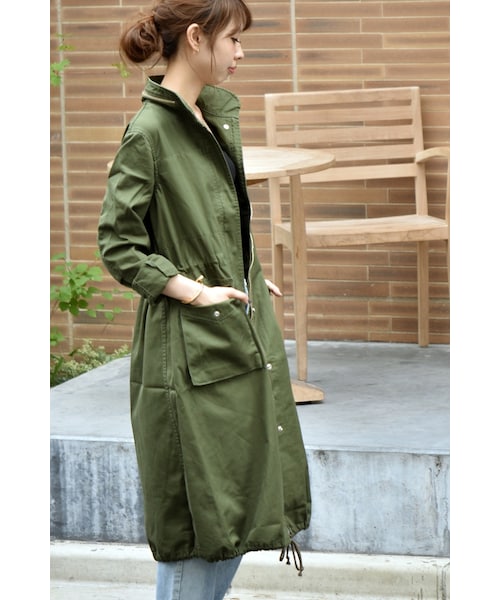 Spick & Span(スピックアンドスパン)の「Cギャバジン ロングM65◆(ジャケット/アウター・カーキ・36/38)」の18枚目の写真