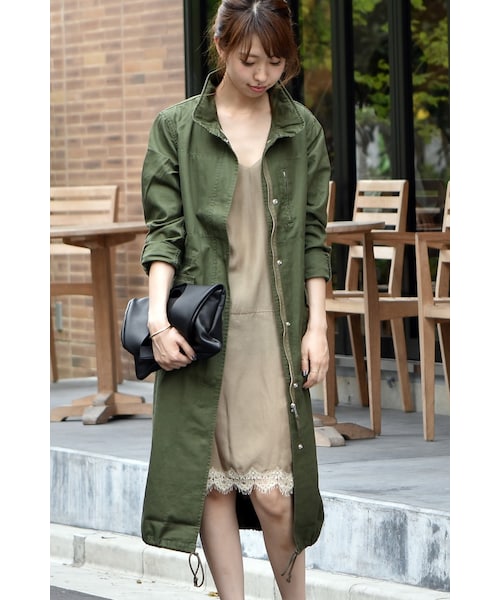 Spick & Span(スピックアンドスパン)の「Cギャバジン ロングM65◆(ジャケット/アウター・カーキ・36/38)」の1枚目の写真