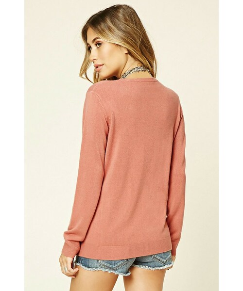FOREVER 21(フォーエバー トゥエンティーワン)の「FOREVER 21 Crew Neck Sweater(ニット/セーター・レディース・Purple/Green/White・S/M/L)」の4枚目の写真
