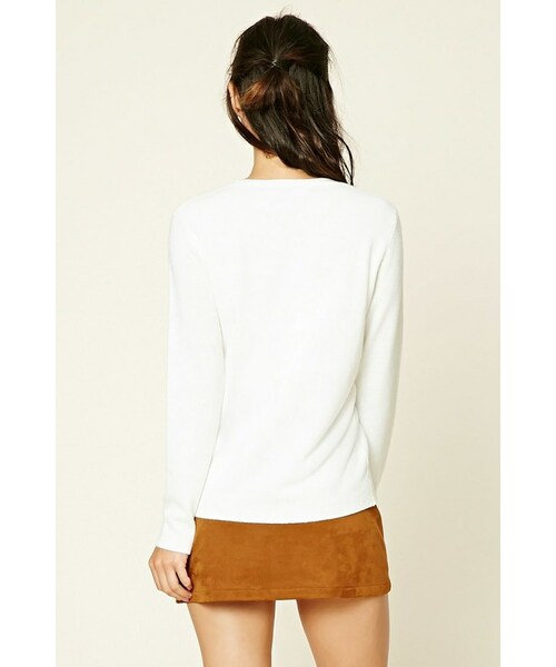 FOREVER 21(フォーエバー トゥエンティーワン)の「FOREVER 21 Crew Neck Sweater(ニット/セーター・レディース・Purple/Green/White・S/M/L)」の12枚目の写真