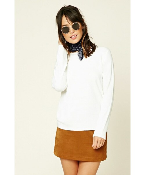 FOREVER 21(フォーエバー トゥエンティーワン)の「FOREVER 21 Crew Neck Sweater(ニット/セーター・レディース・Purple/Green/White・S/M/L)」の9枚目の写真