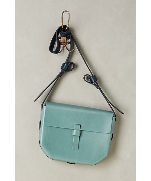 KATE SHERIDON ケイトシェリダン　バッグ　レザーハンドル　綿　緑格子 KATE SHERIDON ケイトシェリダンバッグレザーハンドル綿緑格子