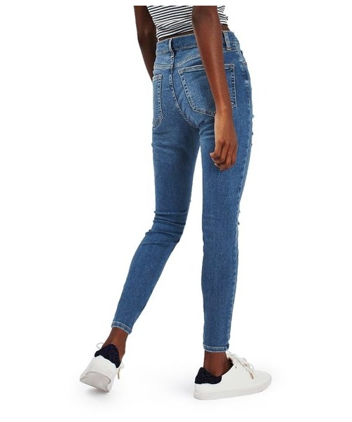 TOPSHOP（トップショップ）の「Topshop 'Jamie' Ripped High Rise Ankle Skinny Jeans (Petite)（デニムパンツ・レディース・Blue・Petite 24 x 28/Petite 25 x 28/Petite 26 x 28/Petite 28 x 28/Petite 32 x 28）」の4枚目の写真