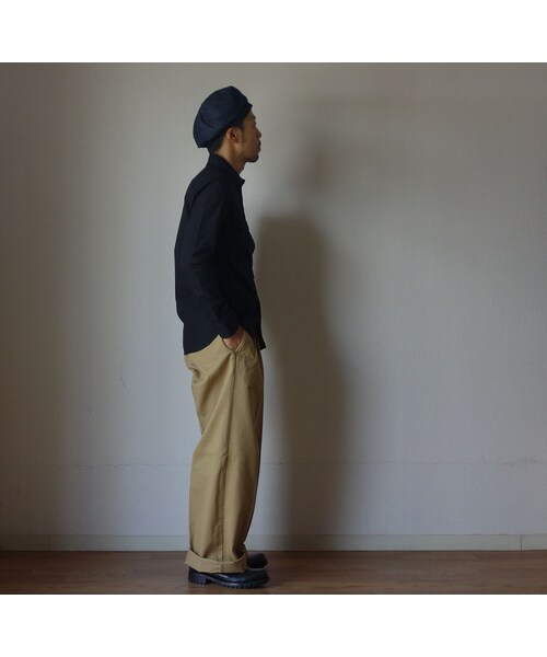 MANUAL ALPHABET（マニュアル アルファベット）の「【完売御礼】MANUAL ALPHABET マニュアルアルファベット MA-S-297 SAFARI SHIRT サファリシャツ BLK ブラック（シャツ/ブラウス・メンズ・その他）」の5枚目の写真