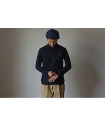 MANUAL ALPHABET | 【完売御礼】MANUAL ALPHABET マニュアルアルファベット MA-S-297 SAFARI SHIRT サファリシャツ BLK ブラック(シャツ/ブラウス)