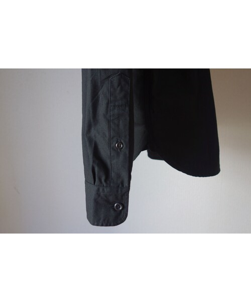 MANUAL ALPHABET（マニュアル アルファベット）の「【完売御礼】MANUAL ALPHABET マニュアルアルファベット MA-S-297 SAFARI SHIRT サファリシャツ BLK ブラック（シャツ/ブラウス・メンズ・その他）」の12枚目の写真