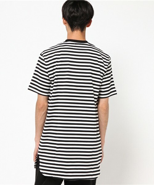 603（ロクマルサン）の「603 ロング丈ボーダーTシャツ（Tシャツ/カットソー・メンズ・ホワイト/ローズ・FREE）」の9枚目の写真