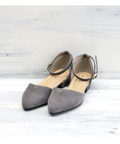 mysty woman（ミスティウーマン）の「【mysty woman】ファー付きセパレートパンプス（シューズ・レディース・グレー/ライトブラウン/ブラック・M/L）」の7枚目の写真