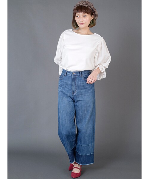 w closet(ダブルクローゼット)の「スワトー刺繍入りプルオーバー(トップス・レディース・オフホワイト/ピンクベージュ/Dピンク/スミクロ・FREE)」の11枚目の写真