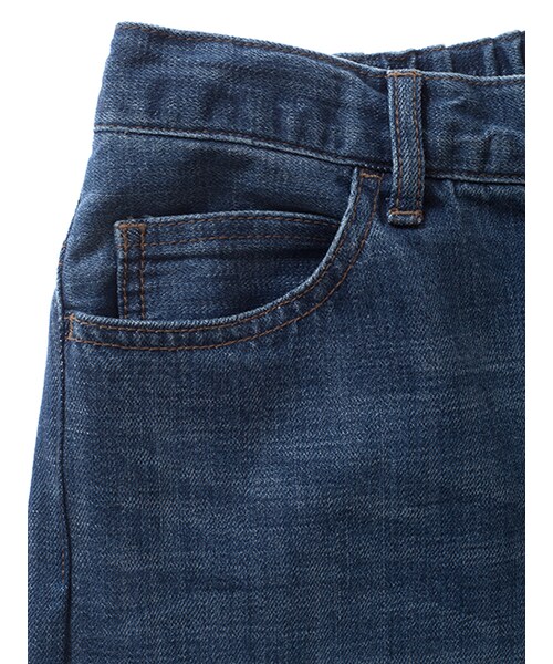 w closet（ダブルクローゼット）の「10ozデニム裾加工パンツ（パンツ・レディース・ブルー・FREE）」の7枚目の写真