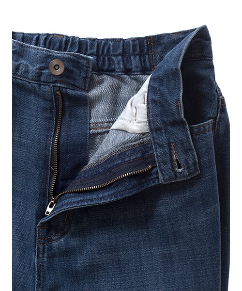 w closet（ダブルクローゼット）の「10ozデニム裾加工パンツ（パンツ・レディース・ブルー・FREE）」の6枚目の写真