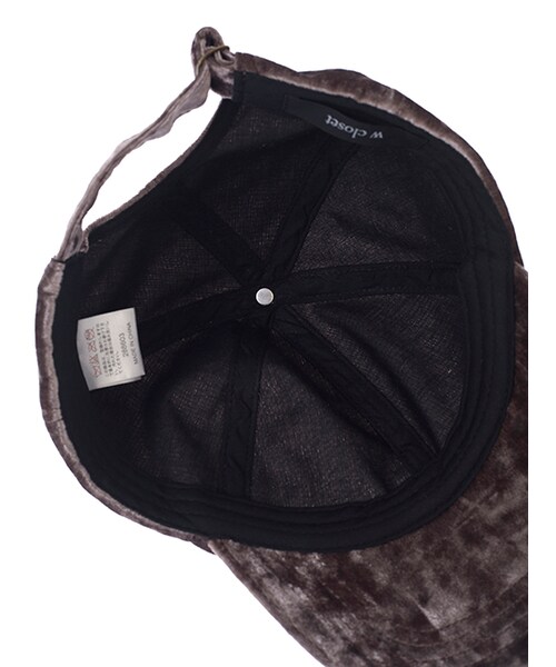 w closet（ダブルクローゼット）の「クラッシュベロアキャップ（その他・レディース・ピンクグレー/ブラック・FREE）」の6枚目の写真