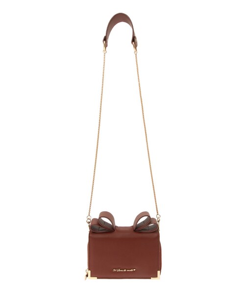 31 Sons de mode（トランテアン　ソン　ドゥ　モード）の「リボンミニショルダーバッグ《予約アイテム》（バッグ・レディース・ピンク/ホワイト/ブラウン/ブラック・フリー）」の4枚目の写真