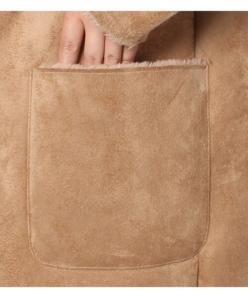 laboratory work（ラボラトリーワーク）の「【laboratory work】フェイクムートンコート（ジャケット/アウター・レディース・グレーベージュ/キャメル/カーキ）」の11枚目の写真