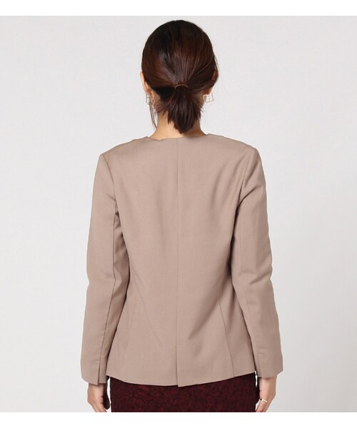 laboratory work（ラボラトリーワーク）の「ショールカラージャケット（ジャケット/アウター・レディース・ブラック/キャメル/ネイビー・S/M）」の4枚目の写真