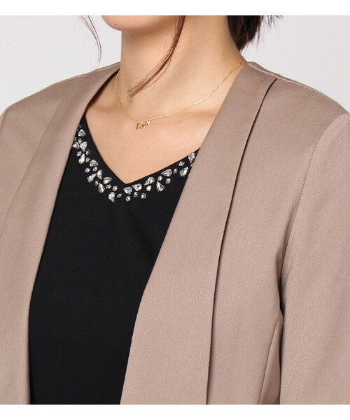 laboratory work（ラボラトリーワーク）の「ショールカラージャケット（ジャケット/アウター・レディース・ブラック/キャメル/ネイビー・S/M）」の6枚目の写真