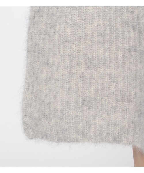 laboratory work（ラボラトリーワーク）の「【laboratory work】フェレット畦Vネックワンピース（ワンピース/ドレス・レディース・杢グレー/キャメル/ブルーネイビー）」の9枚目の写真