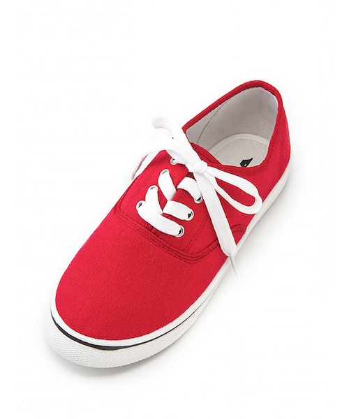 Honeys(ハニーズ)の「カラーデッキシューズ(スニーカー・レディース・オフ/クロ/インディゴ/アカ/カラシ/グリーン/杢グレー・S/M/L/LL)」の7枚目の写真